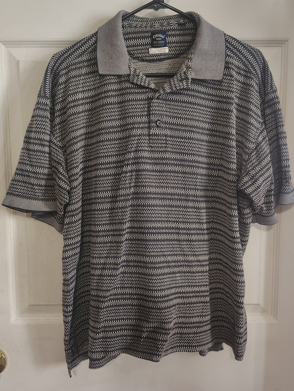 Vintage 1980s Calloway Golf By Nordstrom Grey/Black Polo